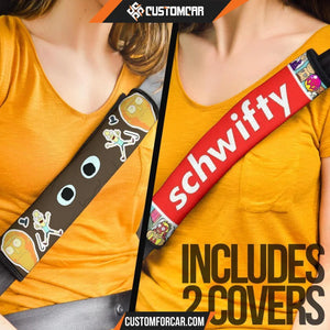 Rick And Morty Seat Belt Covers Rick Head Mr. Poppybutthole Brown Belt Covers R51407 DECORINCAR 4