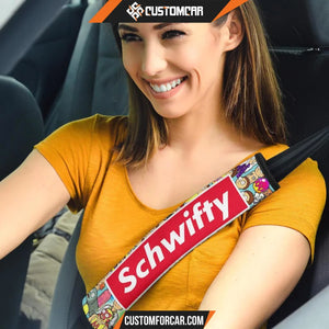 Rick And Morty Seat Belt Covers Horror Rick Morty In Galaxy Schwifty Belt Covers R21601 DECORINCAR 3