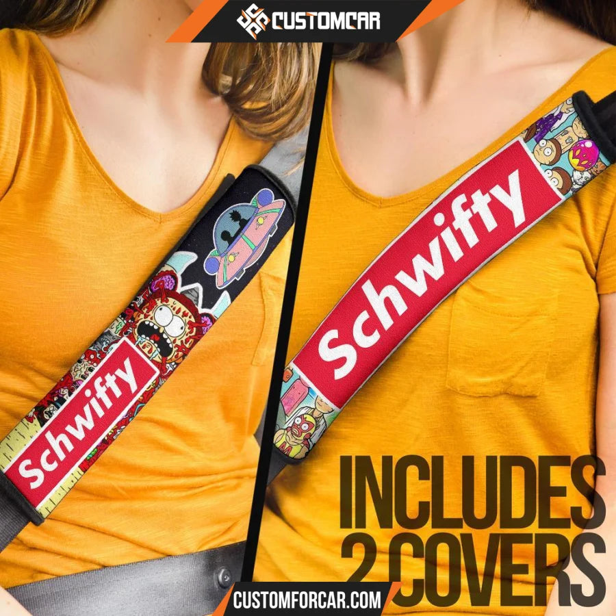 Rick And Morty Seat Belt Covers Horror Rick Morty In Galaxy Schwifty Belt Covers R21601 DECORINCAR 4