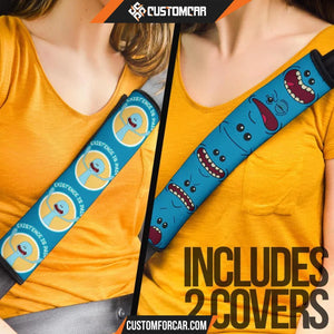 Rick And Morty Seat Belt Covers Mr. Meeseeks Existance Is Pain Belt Covers R21604 DECORINCAR 4