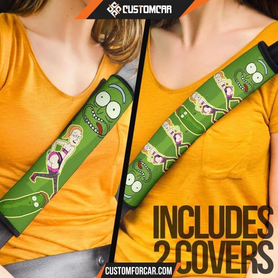 Rick And Morty Seat Belt Covers Pickle Rick And Sexy Summer Smith Belt Covers R21608 DECORINCAR 4