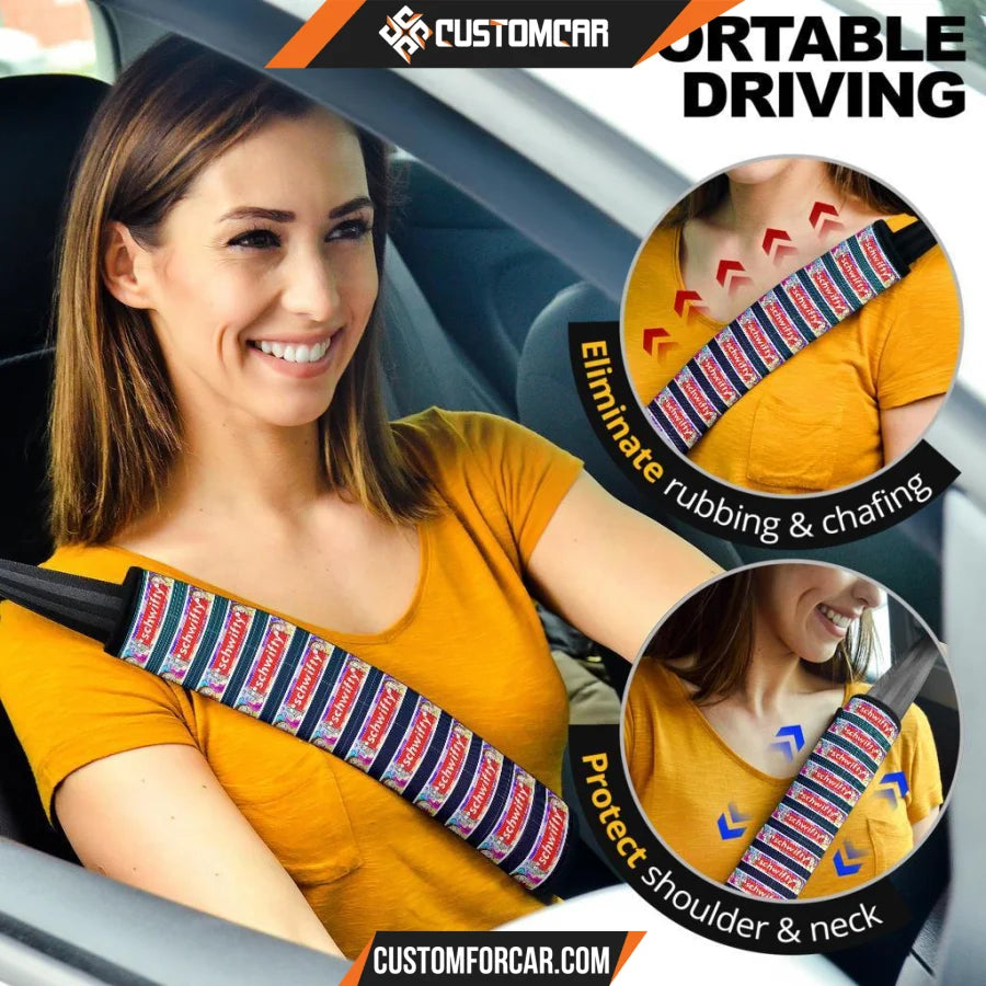 Rick And Morty Seat Belt Covers Rick & Morty Schwifty Patterns Belt Covers R51402 DECORINCAR 2