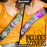 Rick And Morty Seat Belt Covers Rick & Morty Supreme Patterns Trippy Belt Covers NT041501 DECORINCAR 4