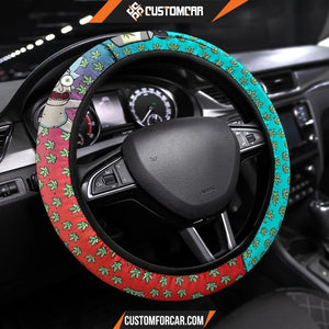 Rick And Morty Steering Wheel Cover Baby Rick Flying Weed Patterns Steering Wheel Cover D31301 DECORINCAR 1