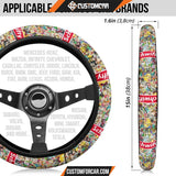 Rick And Morty Steering Wheel Cover Rick Morty Characters Schwifty Patterns Steering Wheel Cover R21606 DECORINCAR 7