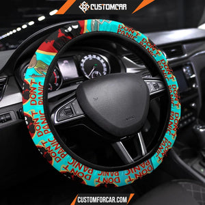 Rick And Morty Steering Wheel Cover Rick & Morty Don't Panic Steering Wheel Cover R51401 DECORINCAR 1