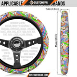 Rick And Morty Steering Wheel Cover Rick & Morty Smoke Weed Trippy Mode Steering Wheel Cover D31303 DECORINCAR 7