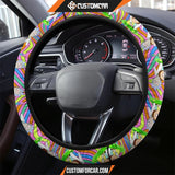 Rick And Morty Steering Wheel Cover Rick & Morty Smoke Weed Trippy Mode Steering Wheel Cover D31303 DECORINCAR 3