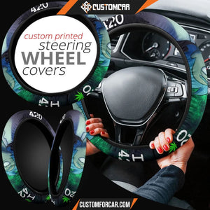 Rick And Morty Steering Wheel Cover Weed Rick I Love 420 Steering Wheel Cover NT041503 DECORINCAR 8