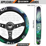Rick And Morty Steering Wheel Cover Weed Rick I Love 420 Steering Wheel Cover NT041503 DECORINCAR 7