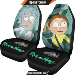 Rick & Morty Car Seat Covers Surprise In Spaceship Rick And 