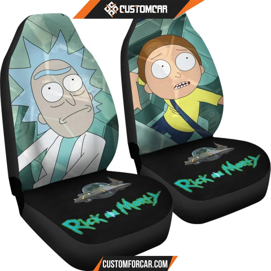 Rick & Morty Car Seat Covers Surprise In Spaceship Rick And 