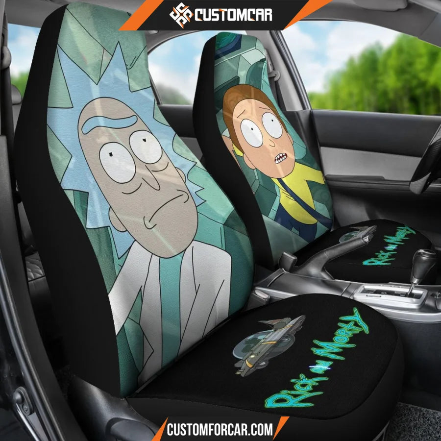 Rick & Morty Car Seat Covers Surprise In Spaceship Rick And 