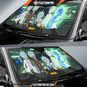 Rick & Morty in Lap on Spaceship car auto sunshades - Auto 