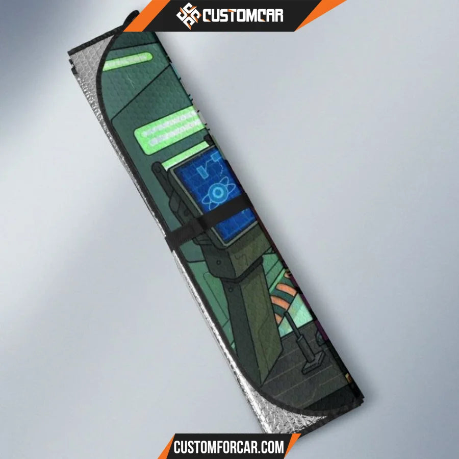 Rick & Morty in Lap on Spaceship car auto sunshades - Auto 