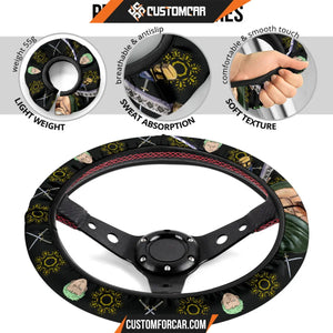 Roronoa Zoro One Piece Christmas Steering Wheel Cover Anime