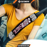 Same Love Skeleton Hug Flower Garden Black White Seat Belt 