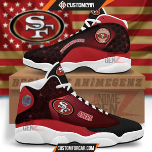 San Francisco 49ers Air Jordan 13 Sneakers NFL Custom Sport