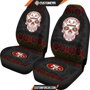 San Francisco 49ers American Football Club Skull Car Seat
