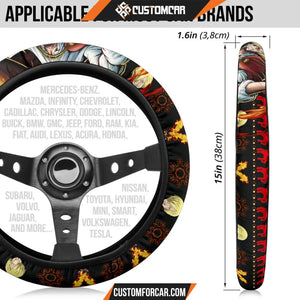 Sanji One Piece Christmas Steering Wheel Cover Anime Car