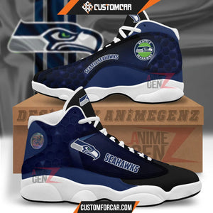 Seattle Seahawks Air Jordan 13 Sneakers NFL Custom Sport