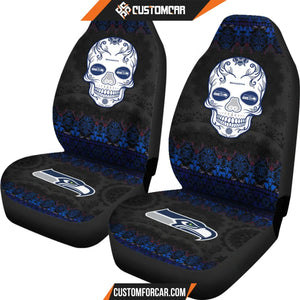 Seattle Seahawks American Football Club Skull Car Seat