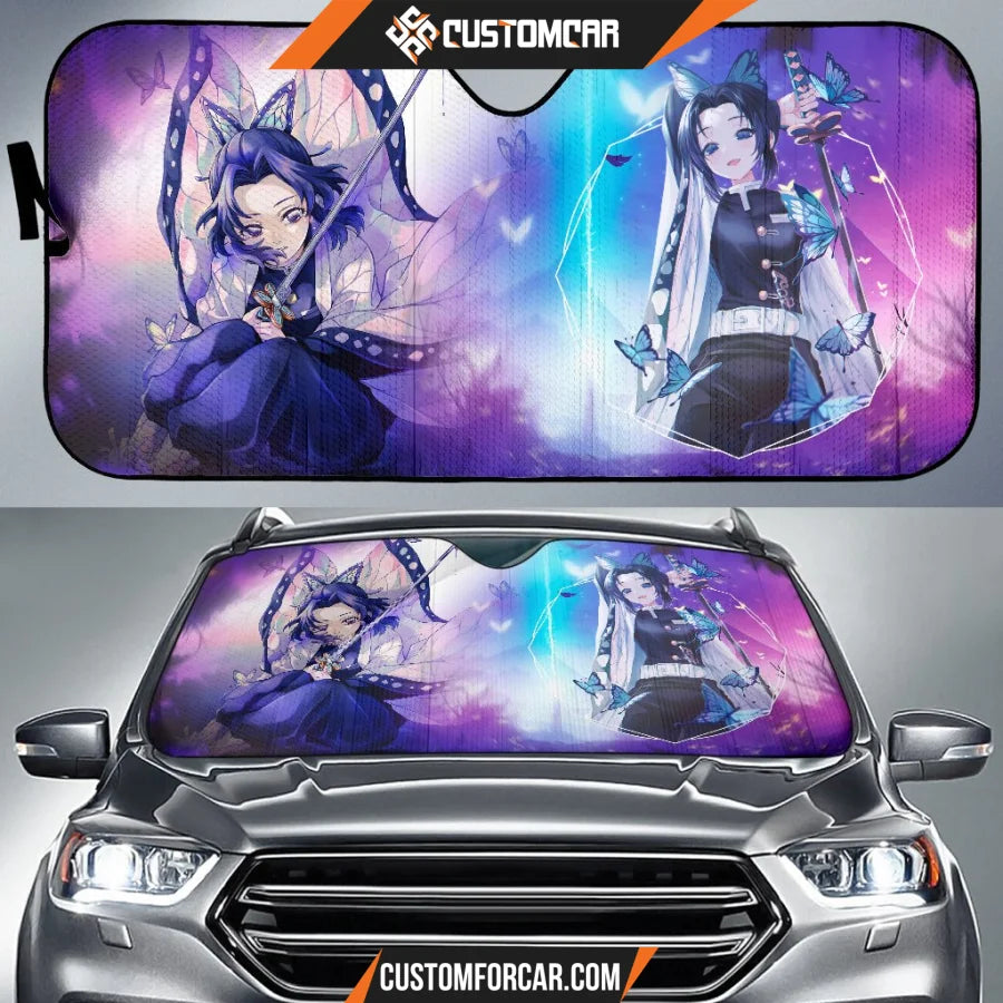 Shinobu Kochou butterfly Car Sun Shades Demon Slayer Anime 