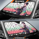 Shinobu Kochou Car Sun Shades Pattern Demon Slayer Anime Car