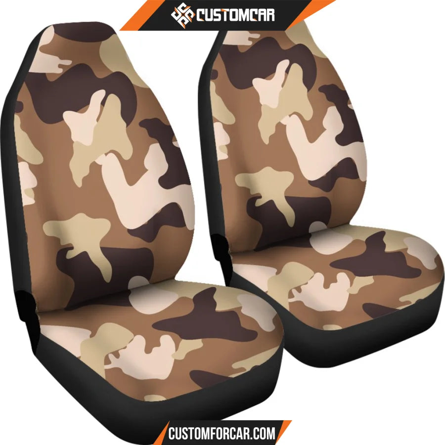 Simply Brown Camouflage Car Seat Covers DECORINCAR