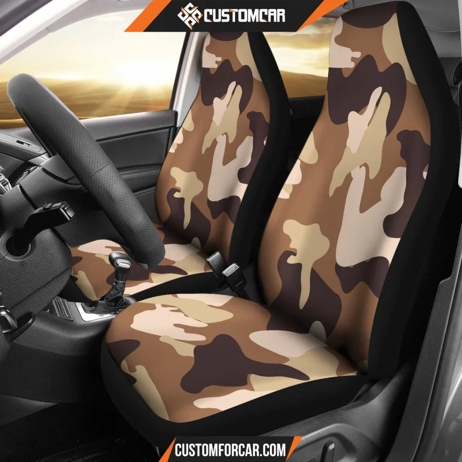 Simply Brown Camouflage Car Seat Covers DECORINCAR