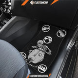 Skeleton Driving Vespa Rock Symbol Patterns Funny Rock N Roll Car Floor Mats R042610 DECORINCAR 4