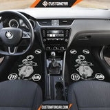 Skeleton Driving Vespa Rock Symbol Patterns Funny Rock N Roll Car Floor Mats R042610 DECORINCAR 2