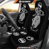 Skeleton Driving Vespa Rock Symbol Patterns Funny Rock N Roll Car Seat Covers R042614 DECORINCAR 1