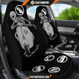 Skeleton Driving Vespa Rock Symbol Patterns Funny Rock N Roll Car Seat Covers R042614 DECORINCAR 3