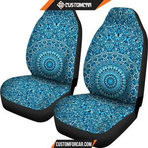 Sky Blue Mandala Car Seat Covers DECORINCAR