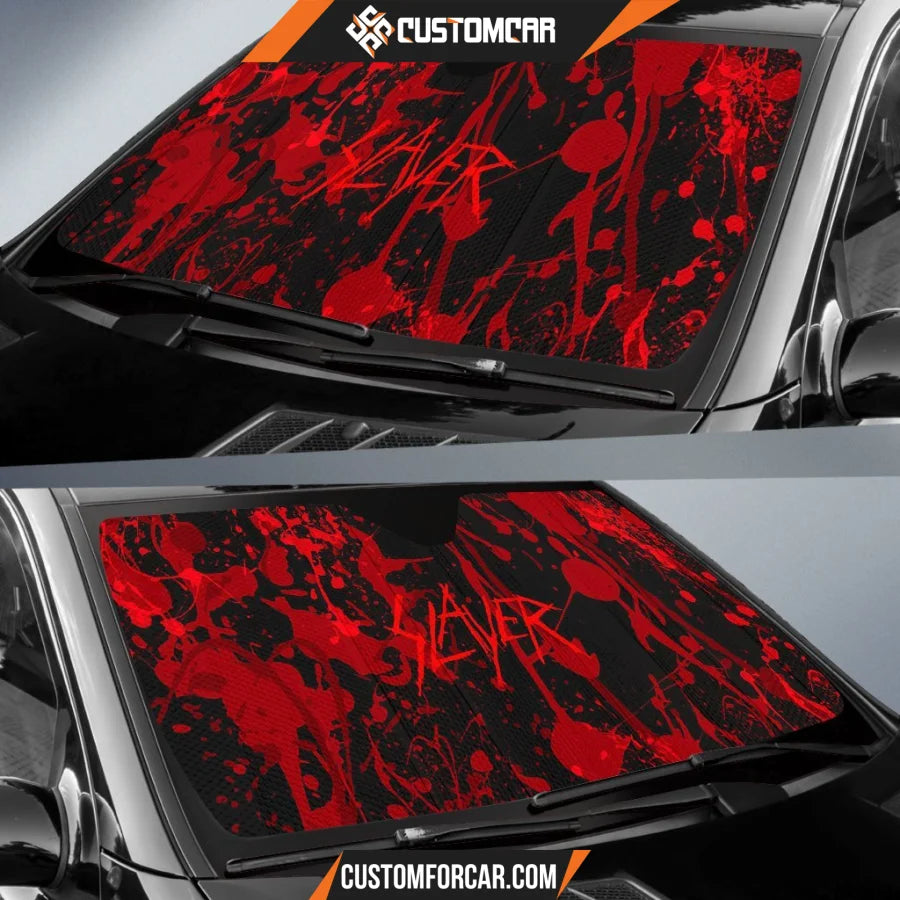 Slayer Band Car Sun Shade  Blooding Logo Sun Shade D032506 DECORINCAR 2