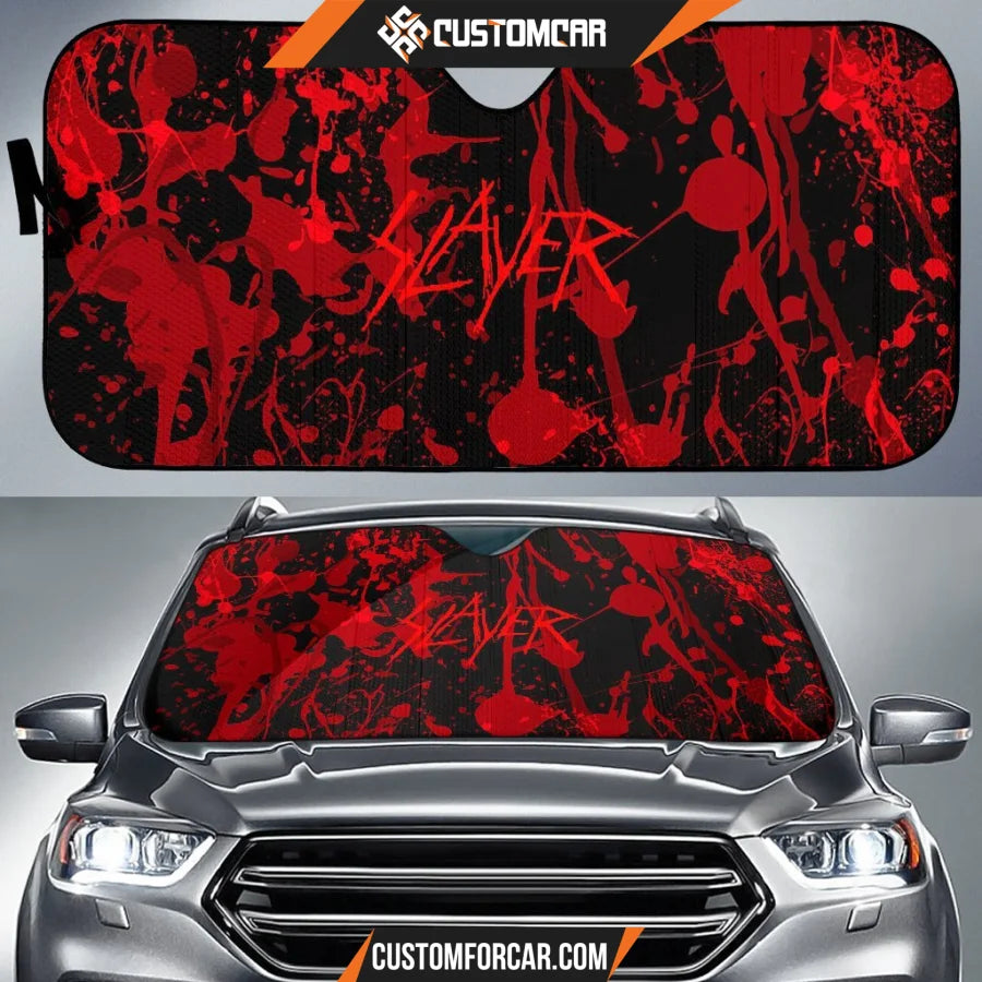 Slayer Band Car Sun Shade  Blooding Logo Sun Shade D032506 DECORINCAR 1