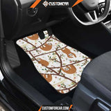 Sloths Hanging On The Tree Pattern Front And Back Car Mats 