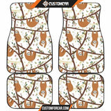 Sloths Hanging On The Tree Pattern Front And Back Car Mats 