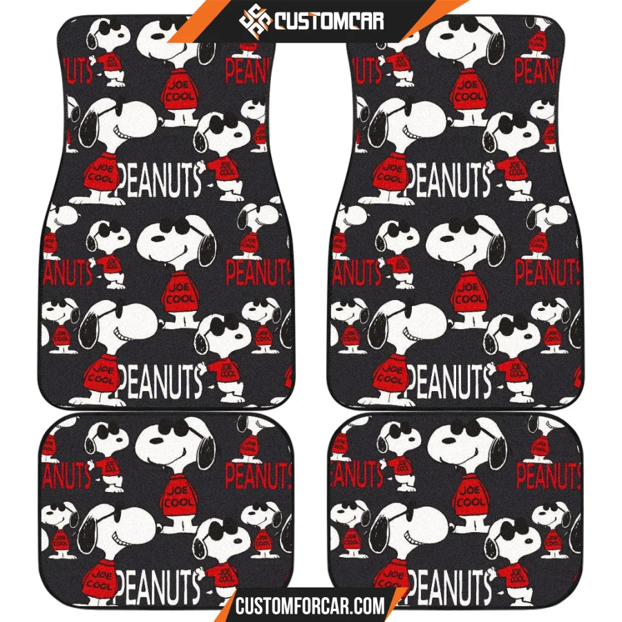 Snoopy Cartoon Car Floor Mats | Cool Snoopy Wearing Glass