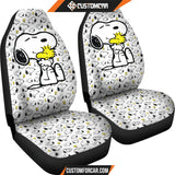 Snoopy Cartoon Car Seat Covers | Snoopy Hug Woodstock Tiny