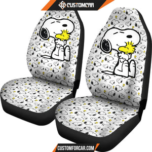 Snoopy Cartoon Car Seat Covers | Snoopy Hug Woodstock Tiny