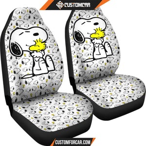 Snoopy Cartoon Car Seat Covers | Snoopy Hug Woodstock Tiny