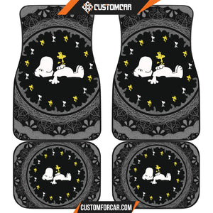 Snoopy Mandala Car Floor Mats Cartoon Car Accessories Custom