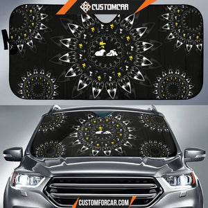 Snoopy Mandala Car Sun Shade Cartoon Car Accessories Custom