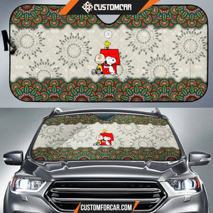 Snoopy Mandala Car Sun Shade Cartoon Car Accessories Custom