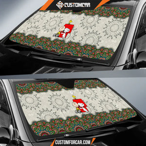 Snoopy Mandala Car Sun Shade Cartoon Car Accessories Custom