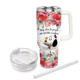 Snoopy Peanuts Cartoon Personalized 40oz Tumbler With Handle and Straw