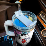 Snoopy Peanuts Cartoon Personalized 40oz Tumbler With Handle and Straw