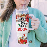 Snoopy Peanuts Cartoon Personalized 40oz Tumbler With Handle and Straw